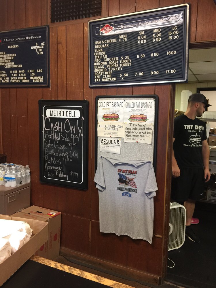TNT DELI Delis 138 N 2nd St, Saint Clair, PA Restaurant Reviews