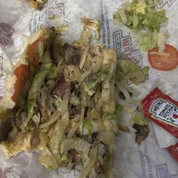 Penn Station - Chicken Cordon Bleu was mainly all lettuce, half cooked onions and raw mushrooms