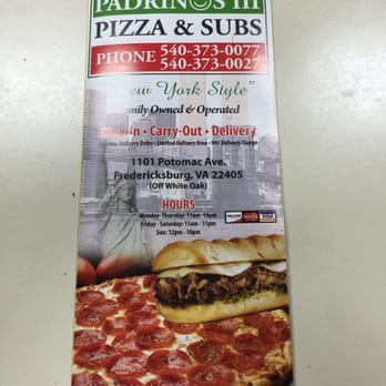 Padrinos III - pizza and subs - Pizza Near Me - Fredericksburg, Virginia Padrinos III - pizza and subs - Pizza Near Me - Fredericksburg, Virginia