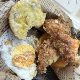Chicken egg cheese biscuit with Lilikoi butter Chicken egg cheese biscuit with Lilikoi butter