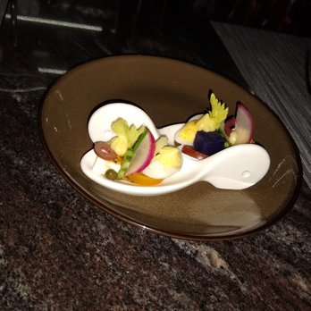 Partage - Amuse bouche of deconstructed salade nicoise - French Near Me - Las Vegas, Nevada Partage - Amuse bouche of deconstructed salade nicoise - French Near Me - Las Vegas, Nevada
