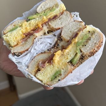 Forgotten Bakery - BAE sandwich with scrambled eggs on an everything bagel - Bakeries Near Me - Sacramento, California Forgotten Bakery - BAE sandwich with scrambled eggs on an everything bagel - Bakeries Near Me - Sacramento, California
