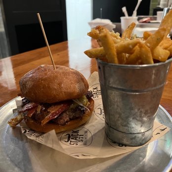 Stack 571 Burger and Whiskey Bar - Pb & jelly burger - American Near Me - Vancouver, Washington Stack 571 Burger and Whiskey Bar - Pb & jelly burger - American Near Me - Vancouver, Washington