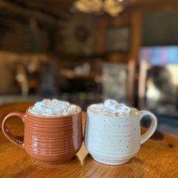 Janet's Montana Cafe - Peppermint mocha and hazelnut mocha