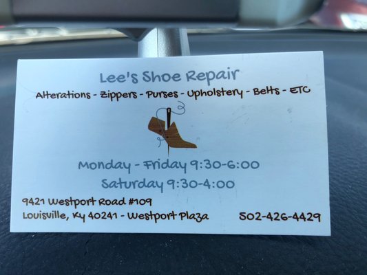 Lee's Shoe Repair