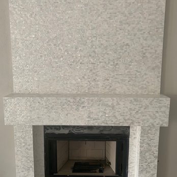Nitto Tile Works - New exterior tile on fireplace-- next project is to do the interior! - Tiling Near Me - Las Vegas, Nevada