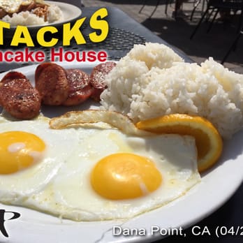 Stacks Pancake House - Linguica, eggs & rice (Hawaiian staples) - Comfort grinds! - Breakfast & Brunch Near Me - Dana Point, California