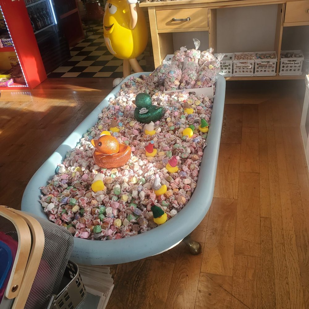 Something Sweet - Vintage tub filled with Taffy and rubber ducks - Candy Stores Near Me - Lake Geneva, Wisconsin Something Sweet - Vintage tub filled with Taffy and rubber ducks - Candy Stores Near Me - Lake Geneva, Wisconsin
