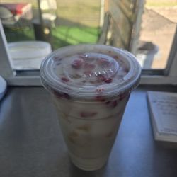 Taqueria Solis - Agua de horchata con fresas  100% naturales