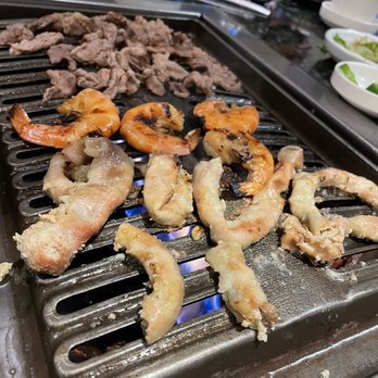 Buga Korean BBQ - Grill full of meat - Barbeque Near Me - San Diego, California