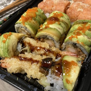 Fin Sushi - Dragon Roll - Japanese Near Me - Madison, Wisconsin Fin Sushi - Dragon Roll - Japanese Near Me - Madison, Wisconsin