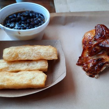 Lechón Latin BBQ & Bar - Peruvian chicken with yuca fries and black beans - Latin American Near Me - Raleigh, North Carolina Lechón Latin BBQ & Bar - Peruvian chicken with yuca fries and black beans - Latin American Near Me - Raleigh, North Carolina