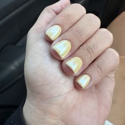Dust particles and bubbles on every nail. Dust particles and bubbles on every nail.