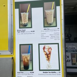 Fengying’s Kitchen - Mild tea menu