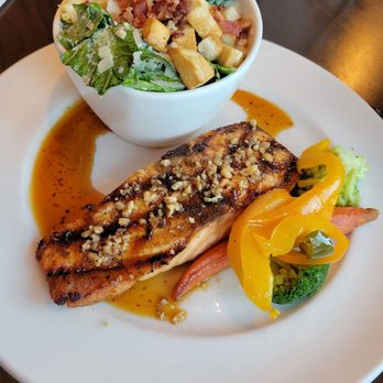 Fishbowl Restaurant - Maple Glazed Salmon - Seafood Near Me - Timmins, Ontario