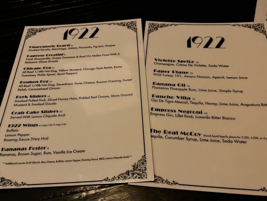 Menu photo 2 1922 El Paso, TX