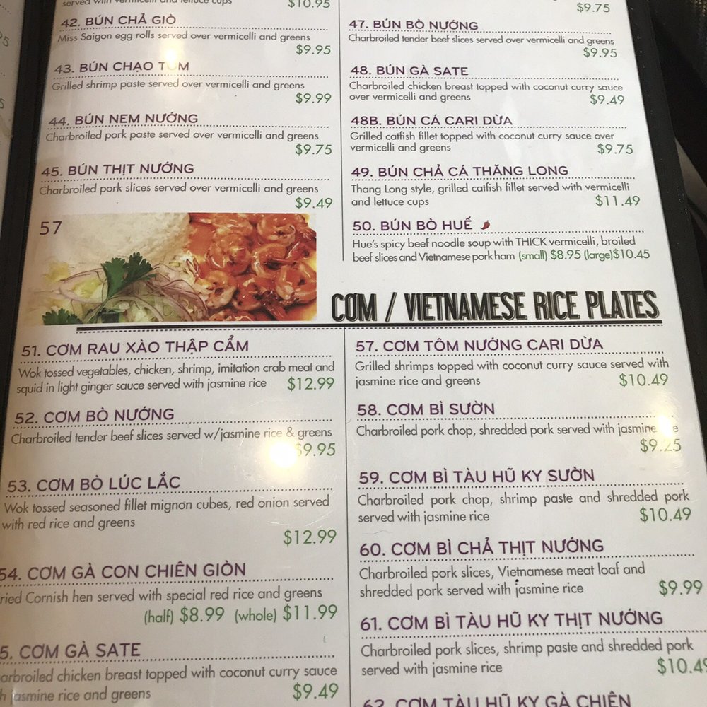 Miss Saigon - Vietnamese Near Me - Tucson, Arizona