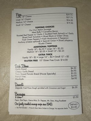 Menu photo 2 The Original John's Pizzeria Munster, IN Menu photo 2 The Original John's Pizzeria Munster, IN