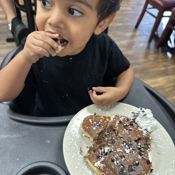 Smackin J's Deli & Grill - Chocolate chip pancakes - Breakfast & Brunch Near Me - Pompano Beach, Florida