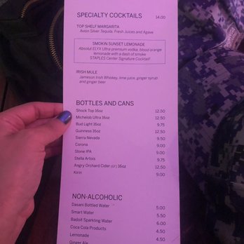 The Centurion Suite by American Express - Drink menu part II (11.11.18) - Lounges Near Me - Los Angeles, California