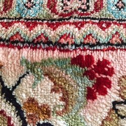 Photo of Hadeed Carpet - Alexandria, VA, US. Close up of dye bleed AFTER "restoration"