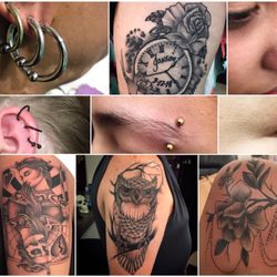 Lewter Tattoos & Piercing - Collage of our work