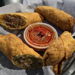 Dale Z's On Tour - Baseball bats (egg rolls with beef and cheese inside)