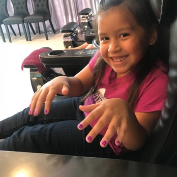 Hector Nails - My princess with her manicure - Nail Salons Near Me - San Antonio, Texas