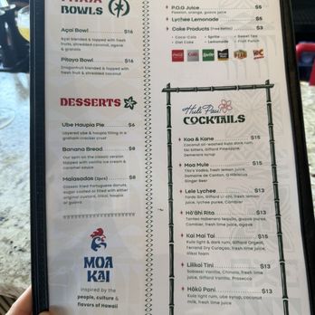 Moa Kai - Desserts/acai bowl menu - Hawaiian Near Me - Orlando, Florida Moa Kai - Desserts/acai bowl menu - Hawaiian Near Me - Orlando, Florida