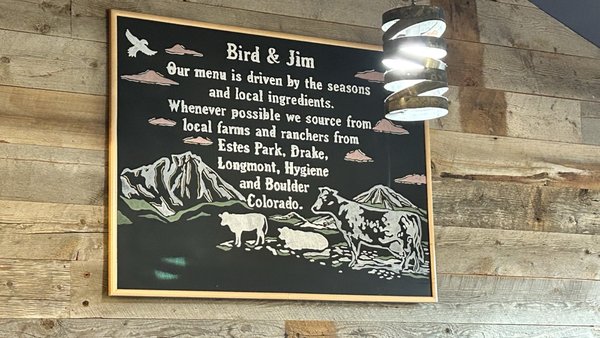 Menu photo 1 Bird & Jim Estes Park, CO Menu photo 1 Bird & Jim Estes Park, CO