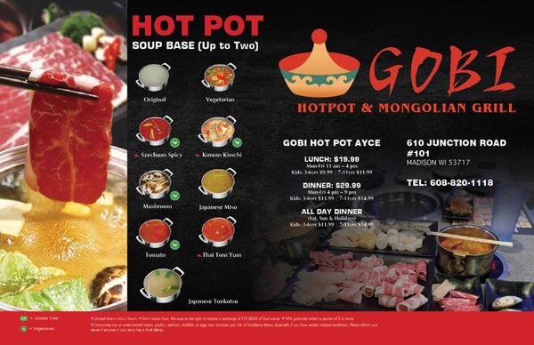 Menu photo 8 Gobi Hotpot & Mongolian Grill Madison, WI