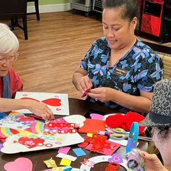 Roselani Place - Roselani Place | Kahului, Maui, HI | Independent Living, Assisted Living, Memory Care & Respite Care | Residents crafting together
