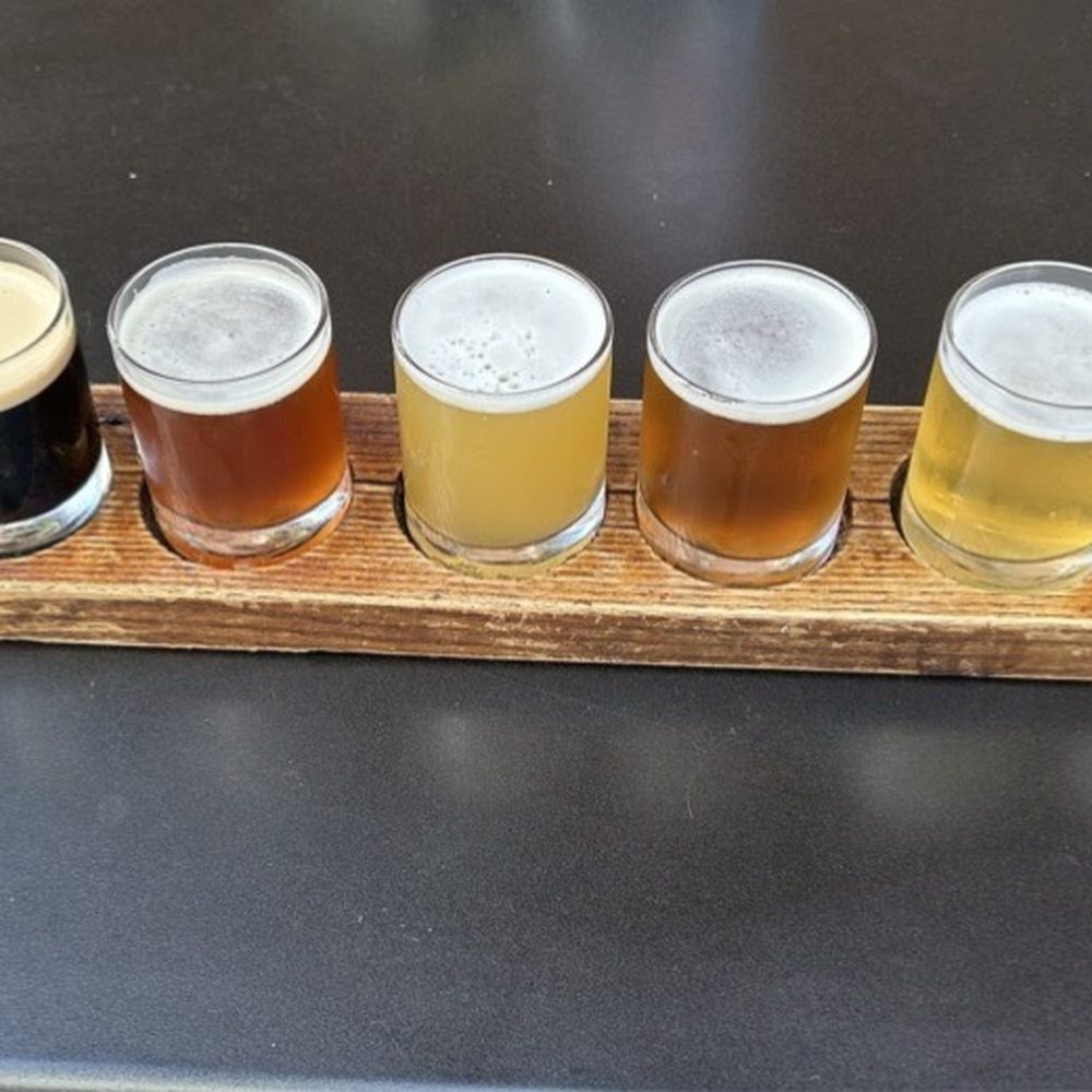 Tasting paddle - small pours of all of them! Tasting paddle - small pours of all of them!