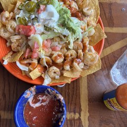 Shrimp nachos