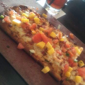 Rusty Pelican - Shrimp & Andouille Flat Bread - Seafood Near Me - Tampa, Florida Rusty Pelican - Shrimp & Andouille Flat Bread - Seafood Near Me - Tampa, Florida