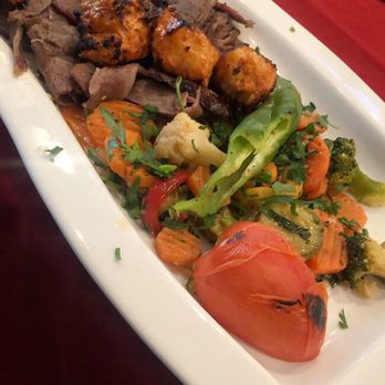 Beyti Kebab Restaurant - Chicken shish and donor combination with veggies - Middle Eastern Near Me - Union City, New Jersey