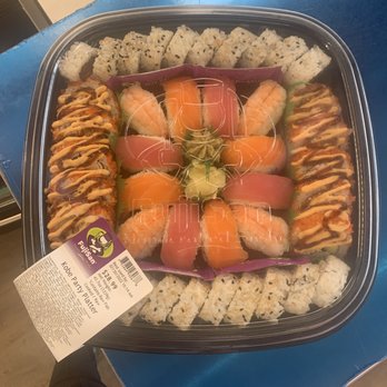 Fujisan Sushi - Party tray only $ 28.99 has row fish and cooked sushi - Sushi Bars Near Me - Redlands, California