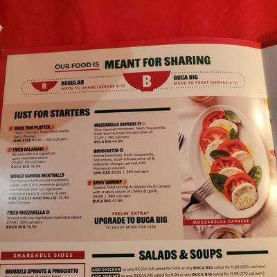 Menu photo 4 Buca di Beppo Italian Restaurant Pasadena, CA Menu photo 4 Buca di Beppo Italian Restaurant Pasadena, CA