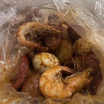 Cajun Crack'n - Seafood in a Bag and added boiled eggs, Sausages (1/2 lb ) and Potatoes (3 Pieces) - Cajun/Creole Near Me - Vacaville, California Cajun Crack'n - Seafood in a Bag and added boiled eggs, Sausages (1/2 lb ) and Potatoes (3 Pieces) - Cajun/Creole Near Me - Vacaville, California