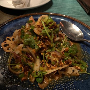 Baan Siam - Lotus root and shrimp salad - Thai Near Me - Washington, DC, District of Columbia