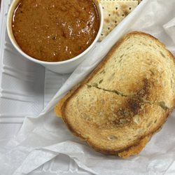 Joe On the Go Cafe - Tomato soup with an All Grown Up Grilled Cheese.