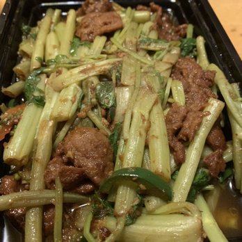 Ahgoo's Kitchen - Water spinach / on Choy with beef satay - Chinese Near Me - Temple City, California Ahgoo's Kitchen - Water spinach / on Choy with beef satay - Chinese Near Me - Temple City, California