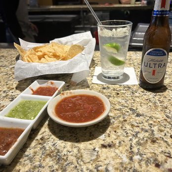 Abuelo's Mexican Restaurant - The salsa trio was great especially the green sweet salsa which paired up perfectly with the bacon wrapped Bacon-Wrapped Stuffed Shrimp - Mexican Near Me - Abilene, Texas