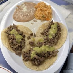 Steak Taco dinner