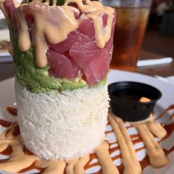 Tag's Hometown Bar & Grill - ML Edwards - Ahi tuna tower "raw"