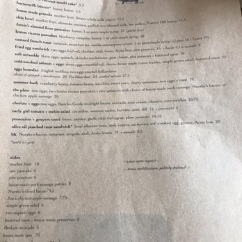 Plow - Menu - Breakfast & Brunch Near Me - San Francisco, California Plow - Menu - Breakfast & Brunch Near Me - San Francisco, California