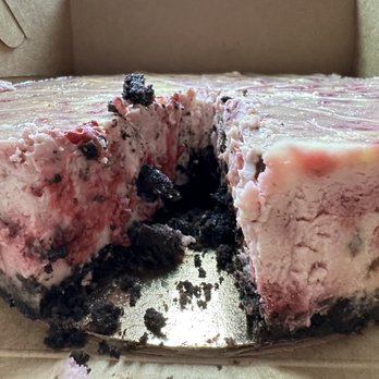 Reuschelle's Cheesecakes - white chocolate raspberry chocolate chip - Desserts Near Me - Hayward, California Reuschelle's Cheesecakes - white chocolate raspberry chocolate chip - Desserts Near Me - Hayward, California