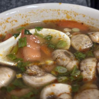 Sawasdee 2 - SP-2 Tom Yum soup w/ chicken. Just a little spicy-$5 (w/ shrimp-$5.50) - Thai Near Me - New Hudson, Michigan Sawasdee 2 - SP-2 Tom Yum soup w/ chicken. Just a little spicy-$5 (w/ shrimp-$5.50) - Thai Near Me - New Hudson, Michigan