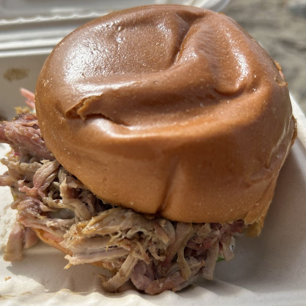 Breakwater Barbecue - Pulled pork sandwich - Barbeque Near Me - El Granada, California