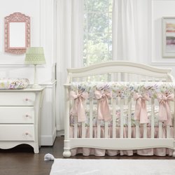 Liz and Roo - Top selling baby girl bedding, Blush Watercolor. Available in store or online.